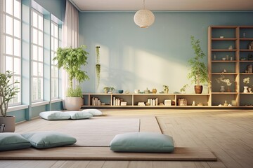 Tranquil Zen Haven: Calming Yoga Room with Inspirational Decor