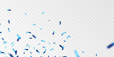 beautiful blue confetti background for celebration party Vector illustration