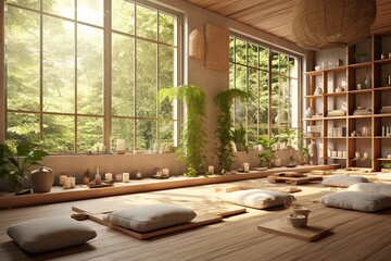 Tranquil Oasis: Peaceful Yoga Space Design Inspiration