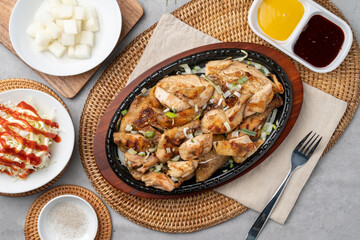 Korean food, chicken, barbecue, fried, old days, whole chicken, boneless, chicken feet, spicy, cabbage, salt, mustard, sauce