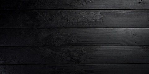 Black textured wooden background. Free space for design or text. Top views - 788118595