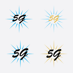 Fototapeta na wymiar five g logo vector illustrations