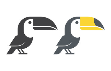 Obraz premium Toucan icon set. Toucan logo icon design illustration vector. Toucan flat icon pack. Toucan bird icon. Vector illustration