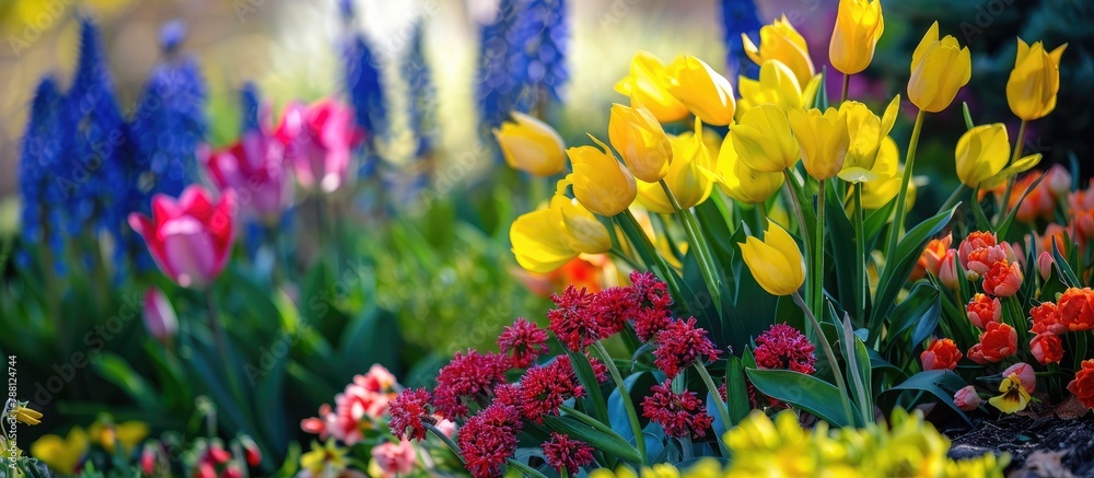 Sticker flowers that bloom in the spring