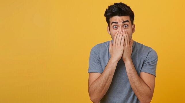 Surprised Young Man's Reaction