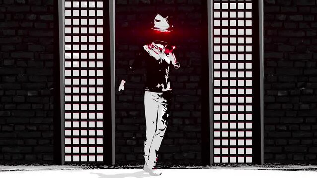 3D Animation. Man dancing shuffle (1)
