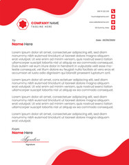 Fototapeta premium Modern black and red letterhead design