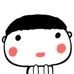 cute boy cartoon japaneses style with surprise face 