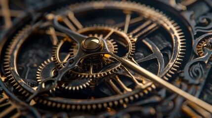 Clock Gears Close-Up