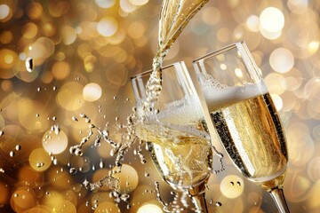 Celebrate Special Moments with a Champagne Toast: Featuring Macro Shots of Popping Corks, Sparkling Bubbles, and Elegant Goblets for Stag Parties, Business Galas, and Festive Occasions."