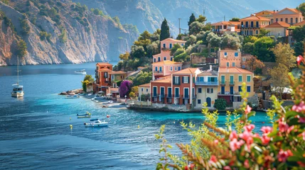 Photo sur Plexiglas Europe méditerranéenne view of a town on coast