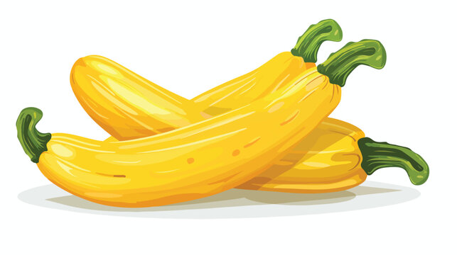 Yellow squash vegetable. Zucchini icon. Courgette plant