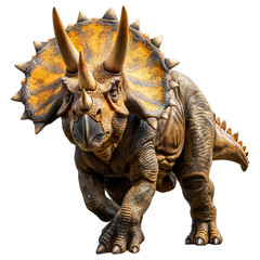 3D A triceratops isolated on transparent background.