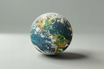 Fototapeta premium Earth day globe on neutral background