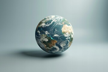 Fototapeta premium Earth day globe on neutral background