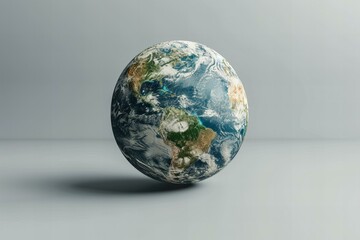 Fototapeta premium Earth day globe on neutral background