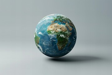 Fototapeta premium Earth day globe on neutral background