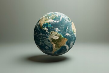 Fototapeta premium Earth day globe on neutral background