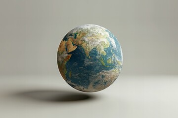 Earth day globe on neutral background