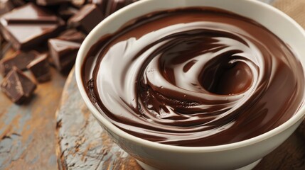 Molten Chocolate with a swirl.