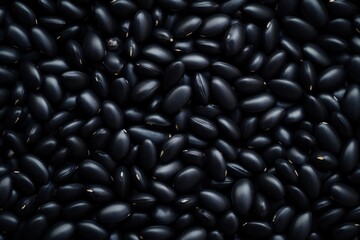 Black Bean Texture Background - Close-up of Versatile Legume