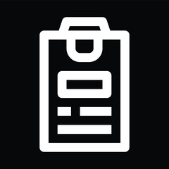 detail notepad icon outline design
