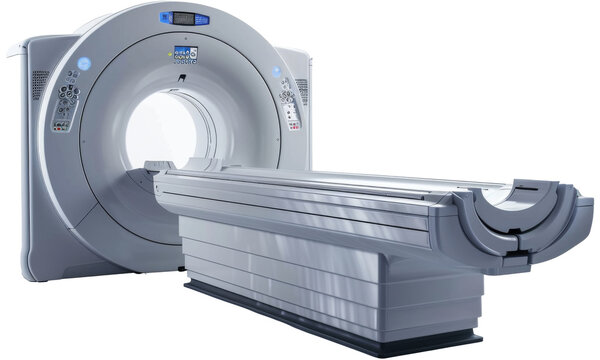 Medical CT or MRI or PET Scan Standing in the Modern Hospital Laboratory. CT Scanner, Pet Scanner in hospital in radiography center. MRI machine for magnetic resonance imaging in hospital radiology