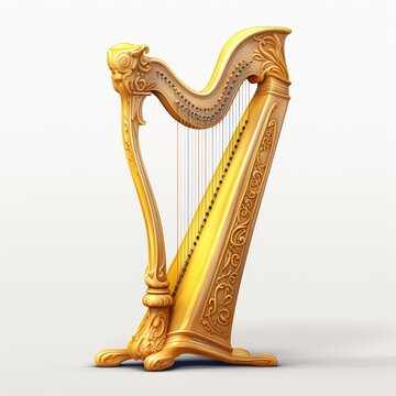 harp isolated on white background