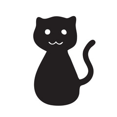 chibi cat sillhoutte pattern