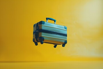 Suitcase on colorful background