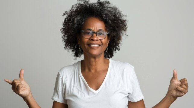 Woman with Glasses and a Bright Smile