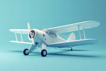 3D model of a plane, travel concept
