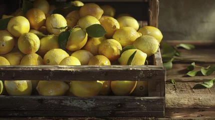  A Crate Full of Fresh Lemons © MP Studio