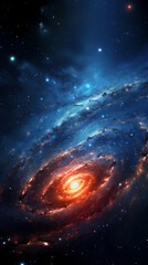 Obraz premium High-definition image of a dense galaxy core surrounded by swirling stars and nebulae