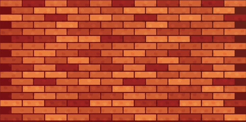 Brick wall background. Red and brown brick wall seamless pattern for continuous replicate.