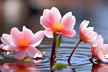 pink water lily