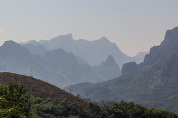 Landscape near Donkhoun (Done Khoun) village near Nong Khiaw, Laos