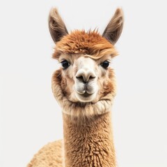 Obraz premium Photo of Alpaca isolated on white background