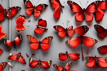 set of butterflies
