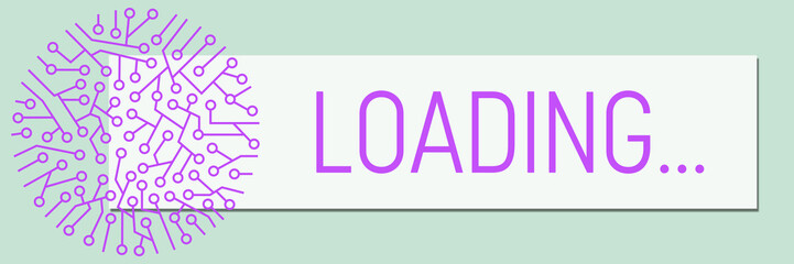 Loading Circuit Purple Circular Turquoise Box Text 