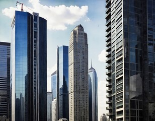 Fototapeta premium Future Cityscape, Watercolor
