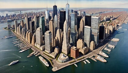 Urban Cityscape of America's Metropolitan Landscape - obrazy, fototapety, plakaty