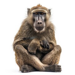 Obraz premium Photo of baboon isolated on white background