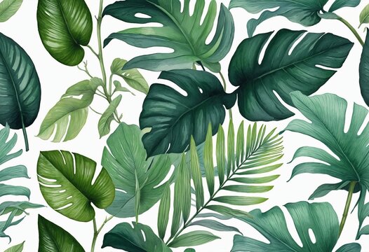 Tropical Botanical Bliss, Watercolor Style