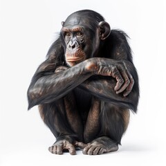 Photo of Bonobo isolated on white background