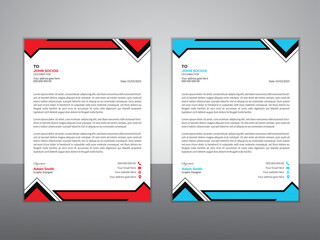 Abstract Simple colorful Letterhead design