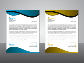 Creative business letterhead in abstract design template