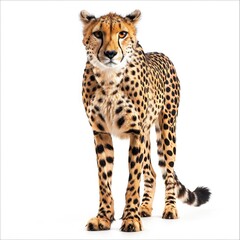 Photo of Cheetah isolated on white background