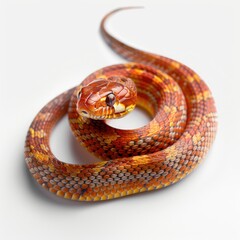 Photo of Corn snake isolated on white background