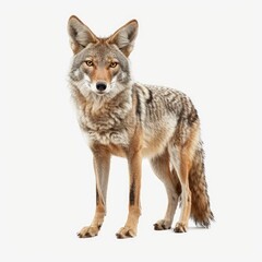 Photo of Coyote isolated on white background